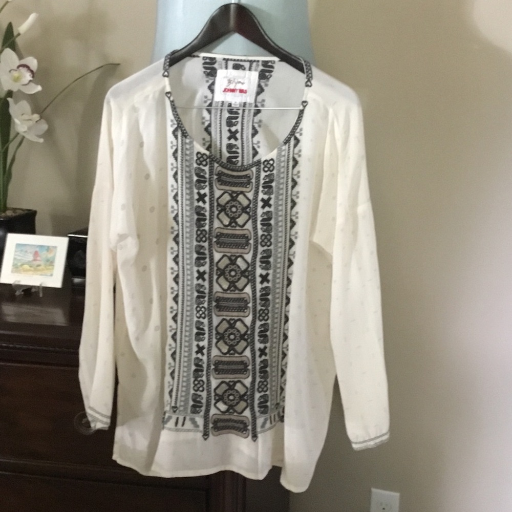 Biya by Johnny Was-NWOT-Women’s Embroidered Tunic